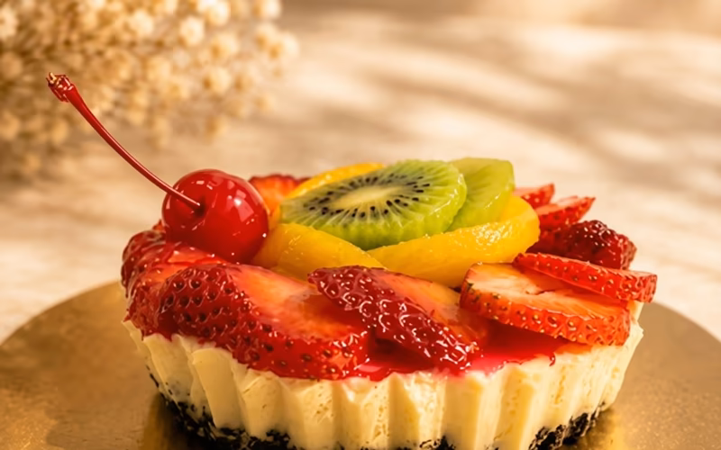 Cheesecake de frutas para acompañar tu café en Pastelería Dulcita
