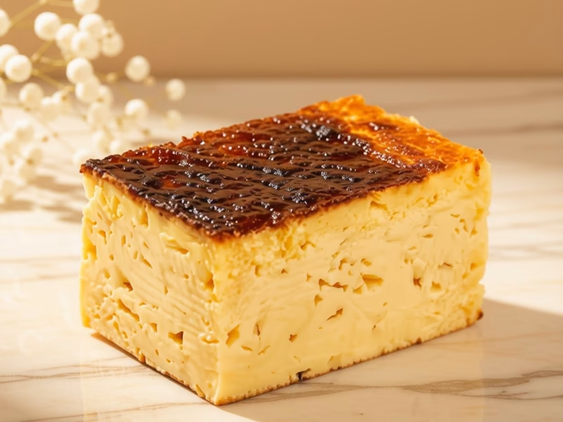 Leche asada artesanal, uno de los antojos de vitrina de Pastelería Dulcita en Bogotá
