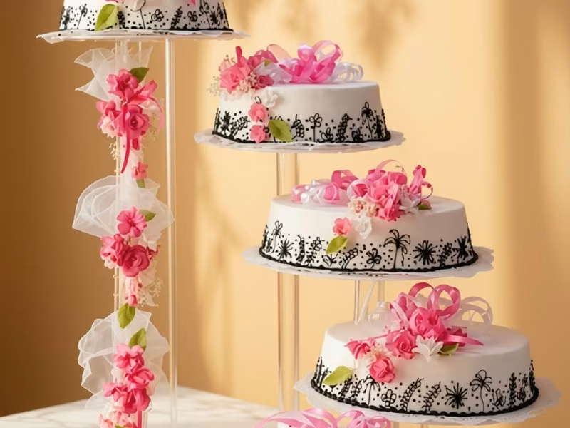 Pastel de matrimonio de cinco pisos elaborado por Pastelería Dulcita
