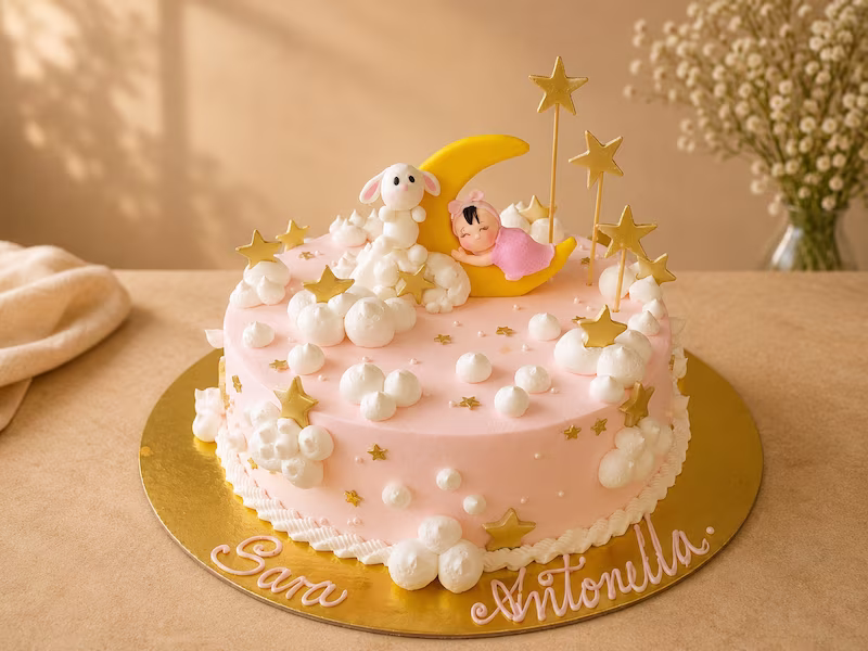 Pastel para niña de baby shower — Pastelería Dulcita