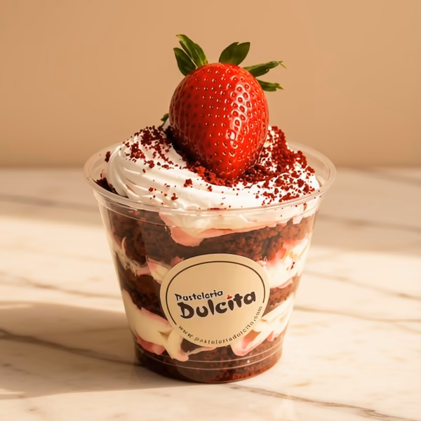 Postre red velvet con crema de queso en Bogotá — Pastelería Dulcita