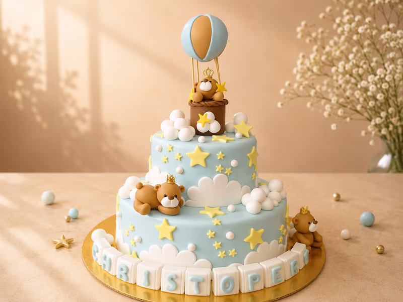 Torta de baby shower personalizada en Bogotá — Pastelería Dulcita