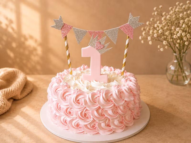 Torta de baby shower con temática de nube en fondant — Pastelería Dulcita