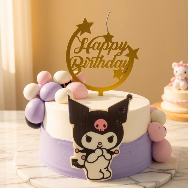 Torta infantil temática con globos de fondant en Bogotá — Pastelería Dulcita