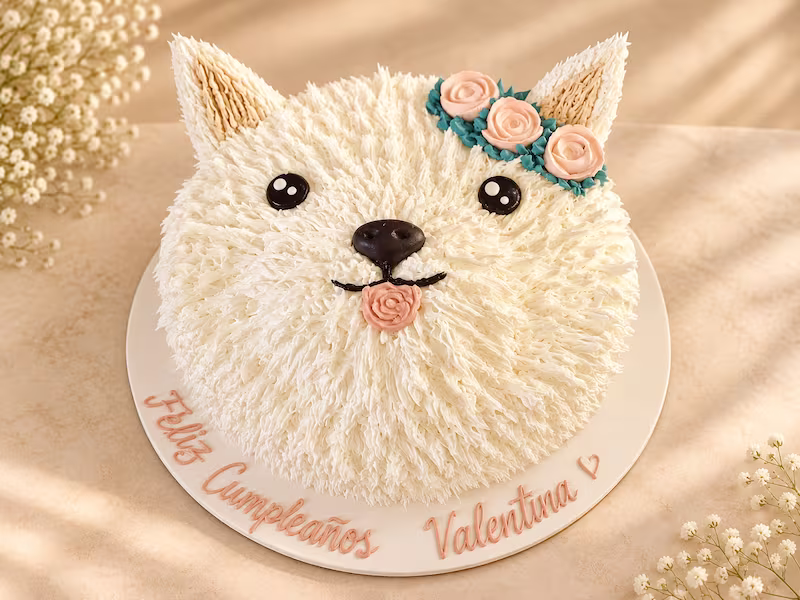 Torta personalizada en forma de perrito — Pastelería Dulcita